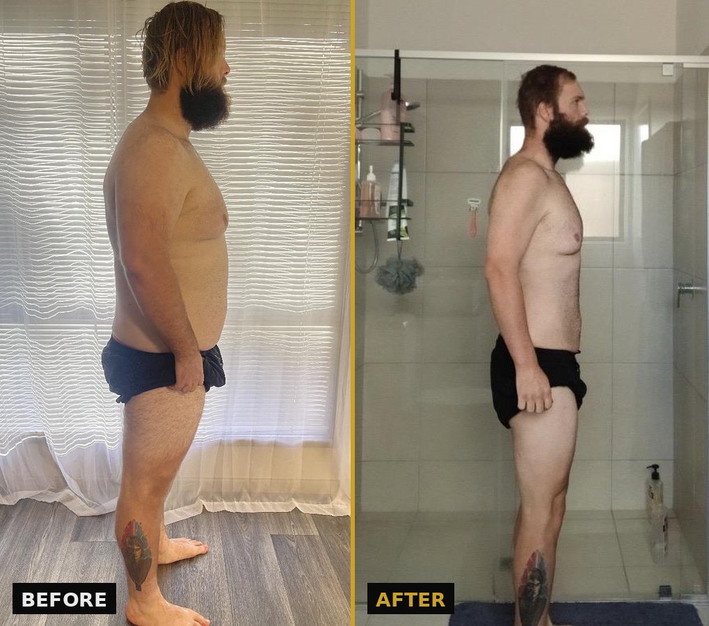 Jordan's before and after transformation